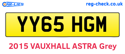 YY65HGM are the vehicle registration plates.