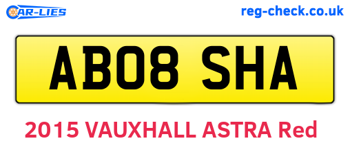 AB08SHA are the vehicle registration plates.