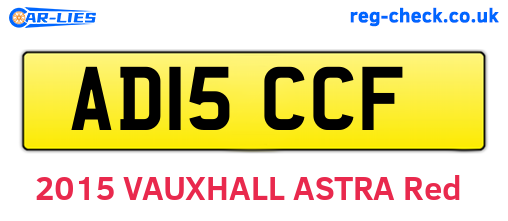AD15CCF are the vehicle registration plates.