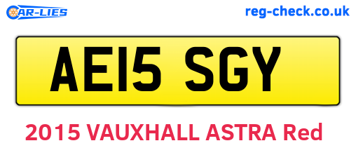 AE15SGY are the vehicle registration plates.