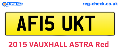 AF15UKT are the vehicle registration plates.