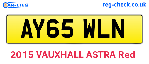 AY65WLN are the vehicle registration plates.