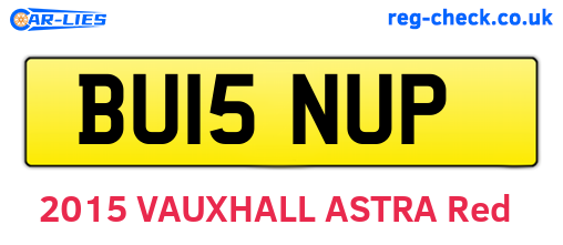 BU15NUP are the vehicle registration plates.
