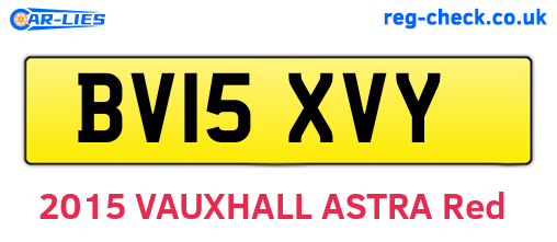 BV15XVY are the vehicle registration plates.