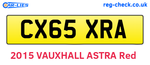 CX65XRA are the vehicle registration plates.