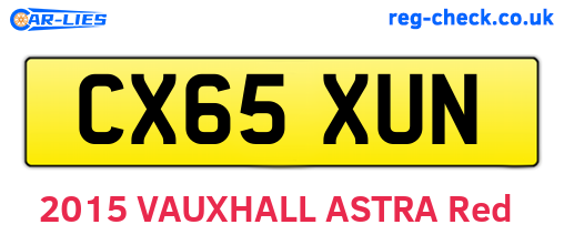CX65XUN are the vehicle registration plates.