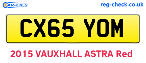 CX65YOM are the vehicle registration plates.