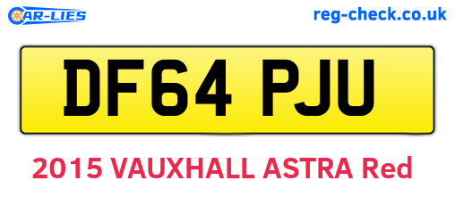 DF64PJU are the vehicle registration plates.