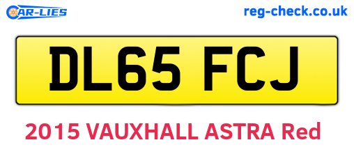 DL65FCJ are the vehicle registration plates.