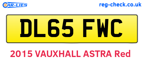 DL65FWC are the vehicle registration plates.