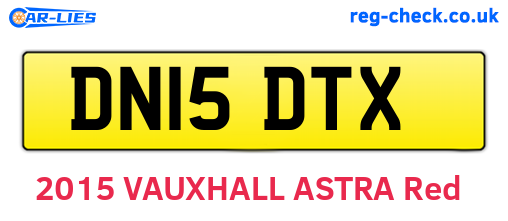 DN15DTX are the vehicle registration plates.