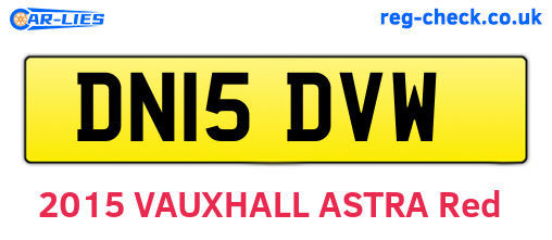 DN15DVW are the vehicle registration plates.