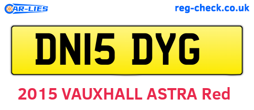 DN15DYG are the vehicle registration plates.