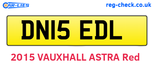 DN15EDL are the vehicle registration plates.
