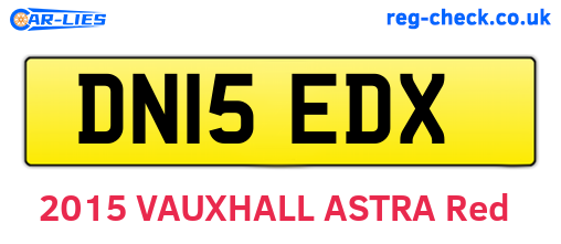 DN15EDX are the vehicle registration plates.