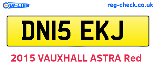DN15EKJ are the vehicle registration plates.