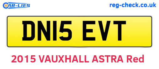 DN15EVT are the vehicle registration plates.