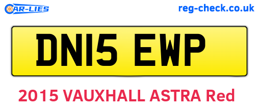 DN15EWP are the vehicle registration plates.
