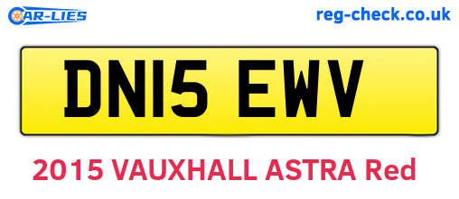 DN15EWV are the vehicle registration plates.