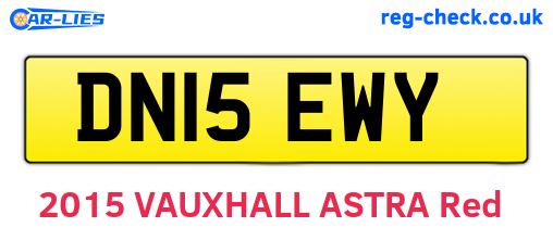DN15EWY are the vehicle registration plates.
