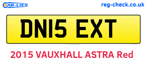DN15EXT are the vehicle registration plates.