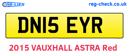 DN15EYR are the vehicle registration plates.