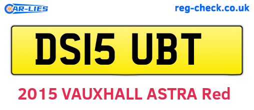 DS15UBT are the vehicle registration plates.