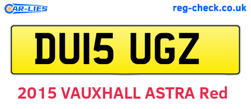 DU15UGZ are the vehicle registration plates.