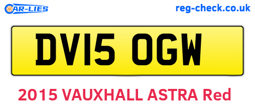 DV15OGW are the vehicle registration plates.