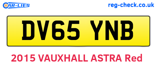 DV65YNB are the vehicle registration plates.