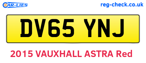 DV65YNJ are the vehicle registration plates.