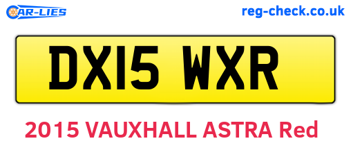 DX15WXR are the vehicle registration plates.