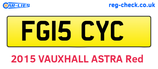 FG15CYC are the vehicle registration plates.