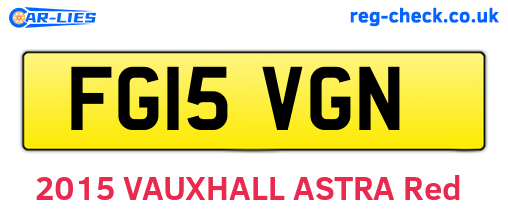 FG15VGN are the vehicle registration plates.