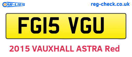 FG15VGU are the vehicle registration plates.