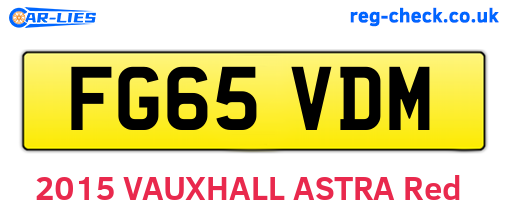 FG65VDM are the vehicle registration plates.