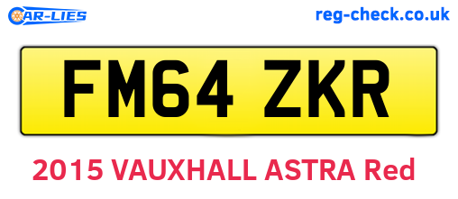 FM64ZKR are the vehicle registration plates.