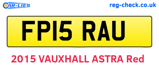 FP15RAU are the vehicle registration plates.