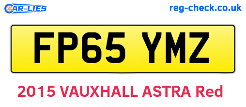 FP65YMZ are the vehicle registration plates.