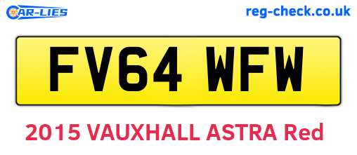FV64WFW are the vehicle registration plates.