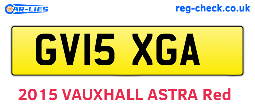 GV15XGA are the vehicle registration plates.