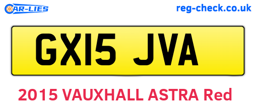 GX15JVA are the vehicle registration plates.