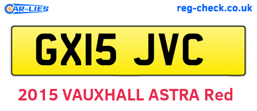 GX15JVC are the vehicle registration plates.