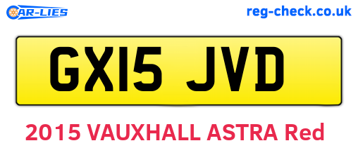GX15JVD are the vehicle registration plates.