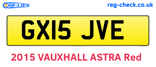 GX15JVE are the vehicle registration plates.