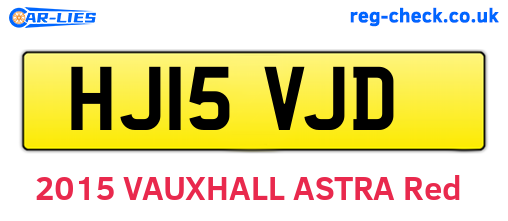 HJ15VJD are the vehicle registration plates.