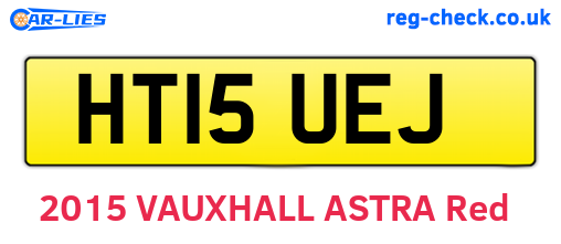 HT15UEJ are the vehicle registration plates.