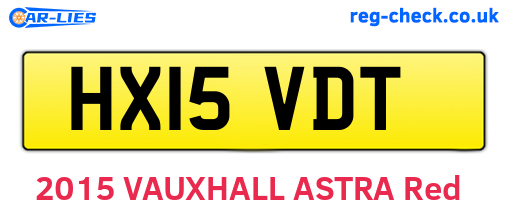 HX15VDT are the vehicle registration plates.