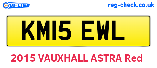KM15EWL are the vehicle registration plates.