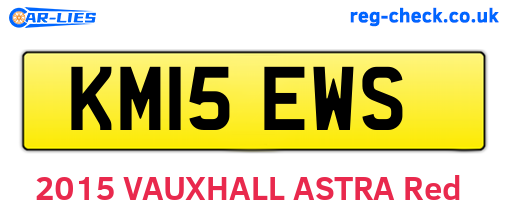 KM15EWS are the vehicle registration plates.